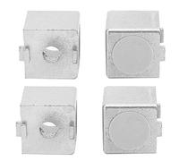 Baxnore Lot de 4 connecteurs d'angle à angle droit pour profilés en aluminium 2020, supports de cadre en alliage de zinc robustes avec capuchons en nylon pour meubles de bricolage, (Deuxième
