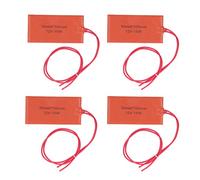 Baxnore Lot de 4 coussins chauffants en caoutchouc de silicone 12 V 15 W Transfert de chaleur rapide pour équipement industriel, pipelines, tambour d' 50 x 100 mm