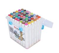 Baxnore Lot de marqueurs à alcool à double pointe, permanents, couleurs vives, pour le dessin, l'esquisse et la peinture. Idéal pour les étudiants, les artistes et les professionne (48 couleurs)