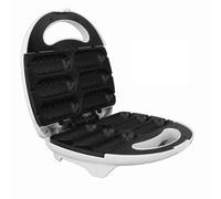 Baxnore Machine à fabriquer des chiens de maïs 750 W, gaufrier à hot dog, cuiseur électrique antiadhésif pour chien de maïs, fait 6 mini chiens de maïs à la fois pour la cuisine à