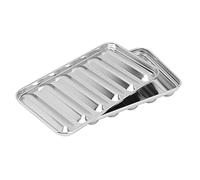 Baxnore Machine à hot-dog de qualité professionnelle en acier inoxydable 304 avec couvercle pour la cuisson des saucisses faites maison, aliments, collations à la viande, outil de