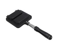 Baxnore Machine à sandwich antiadhésive double face, poêle à fromage grillé avec plaques amovibles, conception d'étanchéité des bords pour petit déjeuner rapide, camping, cuisine,