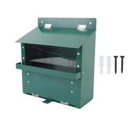 Baxnore Mangeoire à écureuils en métal avec Plaque Acrylique Transparente Station d'alimentation extérieure pour la Faune Table de Pique-Nique assemblée pour Jardin Construction en