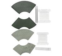 Baxnore Marqueur de livre fait à la main en coin de page en cuir Kit de couture bricolage fabriqué à la main pour les amateurs de lecture Marque-pages en cuir tanné végétal 2 ensem