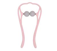 Baxnore Masseur de cou à double point Masseur de cou Shiatsu Poignée ergonomique Masseur de tissus profonds du cou et des épaules pour la relaxation au bureau à domicile Silicone r
