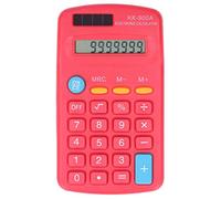 Baxnore Mini calculatrices Portables avec écran LCD à 8 Chiffres, Bouton Sensible, Batterie Solaire, Double Alimentation, Bureau, Entreprise, matériau ABS, Portable, Taille 11,5 x (Rouge)