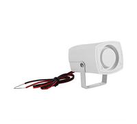 Baxnore Mini klaxon Filaire sirène 110dB système d'alarme de sécurité Fort DC 12V Choc en Plastique Durable pour la sécurité Industrielle des véhicules à Domicile 1 pièce