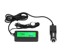 Baxnore Mini thermomètre électronique numérique avec écran rétroéclairé LCD DC12 V pour la surveillance de la température du véhicule intérieur et extérieur (Verte)