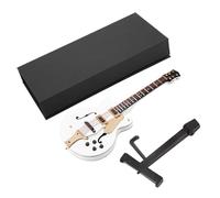 Baxnore Modèle de Guitare électrique Miniature fabriqué à la Main, réplique d'instrument de Musique avec présentoir, boîte-Cadeau pour Cadeaux d'anniversaire de Noël, Musiciens co