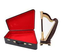 Baxnore Modèle de Harpe Miniature en Bois, Instrument de Musique fabriqué à la Main, décoration, Cadeau pour la Maison, Le Bureau, 25 cm, Ornement Fait à la Main en Tilleul