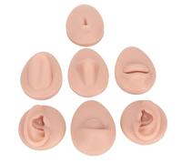Baxnore Modèle de pratique du corps en silicone, simulation d'oreille, d'oeil, de nez, de langue, de nombril, outil de formation réaliste en anatomie humaine pour étudiants, affich (Couleur de peau