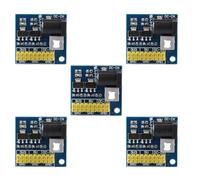 Baxnore Module d'alimentation 12VDC entrée 3,3V 5V 12VDC Carte de Conversion de Tension de Sortie pour Les projets électroniques de Bricolage en Laiton monocouche 5 Paquets