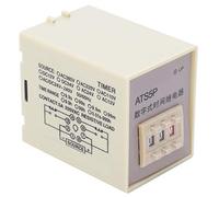 Baxnore Module relais temporisé numérique ATS5P avec affichage LED, temporisation réglable de 0,01 s à 990 h, pour l'automatisation industrielle, boîtier plastique 55 x 41 x 84 mm. (DC12V)