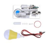 Baxnore Moteur Stirling de Type T Générateur Miniature Moteur à Vapeur Physique Modèle d'enseignement en Laboratoire Opération Simple Chauffage à l'alcool à 95% pour Les projets s