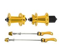 Baxnore Mountain Bike Hub Roueur d'alliage en aluminium durable 7075 Chromle Steel Bicycle Hub essieu avec levier à libération rapide pour XD Hg 8 11 Vieds Corps de roue 32 trous (Or)