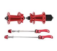 Baxnore Mountain Bike Hub Roueur d'alliage en aluminium durable 7075 Chromle Steel Bicycle Hub essieu avec levier à libération rapide pour XD Hg 8 11 Vieds Corps de roue 32 trous (Rouge)