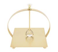 Baxnore Napkin Holder with Center Bar Iron Tabletop Napkin Dispenser with Arc Handle Space Saving Design for Kitchen Restaurant Hotel Cafe Home Dining (Or)