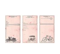 Baxnore Notes collantes vintage, coussinets de mémo en papier rétro, fournitures d'artisanat du planificateur, notes décoratives pour le scrapbooking du journal (Type2) (Type3)