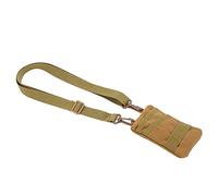 Baxnore Nylon Portable Travel Zipper Taille Sac, Sac à Glissement à Fermeture éclair Portable détachable Sac Quotidien, Portefeuille de Poche extérieure, Sac de Carte étanche pour (Brun)