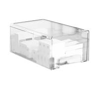 Baxnore Organisateur de tiroir acrylique Clear Empilable grande capacité Boîte de rangement de bureau élégant pour le maquillage bijoux Office Acrylique 1000g