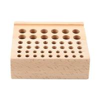 Baxnore Organisateur d'outils d'artisanat du cuir, support de rangement en bois massif à 46 trous pour bricolage, travail du cuir, outils de modélisation, pinceaux de peinture, stu