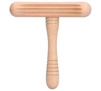 Baxnore Outil de massage professionnel Gua Sha en bois, bâton de Guasha portable, planche à gratter pour la relaxation et le soulagement, spa à domicile, hêtre naturel 15,5 x 18 cm (Rasage des
