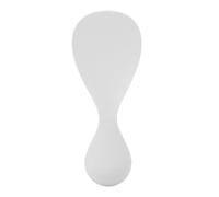 Baxnore Pagaie à riz en plastique antiadhésive, cuillère à riz sur pied, spatule pour cuisine, service, cuillère à riz réutilisable résistante à la chaleur 2,6 x 6,9 pouces (Blanche)
