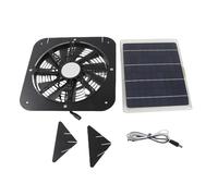 Baxnore Panneau solaire 10 W, ventilateur d'extraction de 13 pouces, ventilateur solaire avec conversion d'énergie à haut rendement pour salle de bain, entrepôt, ABS, silicium mono