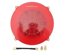 Baxnore Patch à Triple Alimentation 5,8 GHz Haute Performance à polarisation Circulaire directionnelle à Panneau Plat pour Drones FPV RC Ailes Fixes Couleur Rouge 150 mm