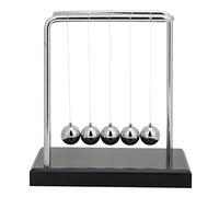Baxnore Pendule à Bille en Bois Massif et Acier au Carbone, Type Z, avec Fonction Anti-Stress, décoration de Bureau de 14,5 cm