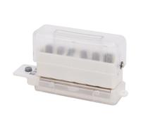 Baxnore Perforatrice à papier à 6 trous Poinçonneuse manuelle portative Perforatrice à feuilles mobiles portable pour le bureau à la maison Matériau ABS Diamètre du trou de 5,5 mm