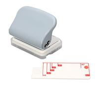 Baxnore Perforatrice portable 3 trous perforatrice à papier robuste capacité de 5 feuilles pour reliure de scrapbooking B5 A5 A6 A7 A4 réglable bricolage corps en émail cuit en mét