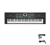 Baxnore Piano à Clavier 61 Touches, Instrument électrique avec Microphone USB pour débutants, Apprentissage et Pratique d'erreur 2029, Noir 23,6 x 6,7 x 1,8 Pouces