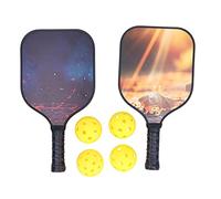 Baxnore Pickleball Paddle Pickel Racket Verre Fibre Racket Pickleball Racket Portable Pickleball Racquet Scientifiquement conçu pour Une Puissance Dynamique et Un équipement d'exté (Feuilles)