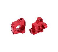 Baxnore Pièces de mise à niveau de moyeux avant C en alliage d'aluminium pour voiture LOSI 1/18 Mini T 2.0 2WD RC, direction de précision haute résistance, léger et Durable, ensemb (Rouge)