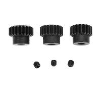 Baxnore Pignon de moteur RC, ensemble d'engrenages en acier chromé de qualité supérieure avec traitement antirouille pour voitures RC à l'échelle 1/10, arbre 48DP de 3,175 mm, opti (19T 20T 21T)