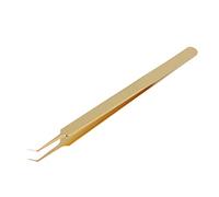 Baxnore Pincettes de précision professionnelles à pointe fine, outil de réparation électronique antimagnétique en acier allié pour l'entretien des PCB, le démontage du téléphone, l (Tête courbée)