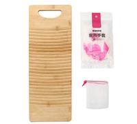 Baxnore Planche à laver en bois épaissie de la blancheur à linge à linge avec lignes ondulées pour des vêtements efficaces nettoyage ménage utilise une conception anti-vieillisseme