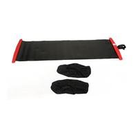 Baxnore Planche coulissante de fitness, tapis d'exercice antidérapant avec couvre-chaussures pour le ski, le patinage, l'entraînement d'équilibre et les entraînements à domicile, m (Noir)