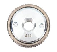 Baxnore Plaque de pression angulaire, filetage M14, écrou à bride autobloquant à dégagement rapide, acier allié haute résistance, argent, diamètre 50 mm pour couper les meules, les