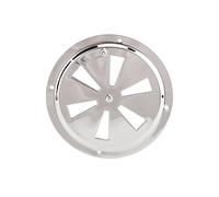 Baxnore Plaque de Ventilation de Cabine en Acier Inoxydable de qualité Marine, Couvercle d'aération Rond avec Bouton latéral pour Bateau, Yacht, Camping-Car, Plaque branchiale d'aé (5 Pouces)