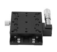 Baxnore Plate-forme de table coulissante de haute précision, axe linéaire manuel pour tests en laboratoire, positionnement d'équipement mécanique, alliage d'aluminium 60x60mm