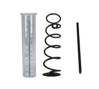Baxnore Pluviomètre Professionnel en Spirale avec échelles claires et Visibles, Grande capacité, Construction en Acier Inoxydable, Acrylique, pour Jardin, pelouse, arrière-Cour, su (Transparent à 12