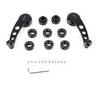 Baxnore Poignée de fenêtre en alliage durable Enrouleur de manivelle Fonctionnement fluide Style classique Installation facile pour voitures anciennes Véhicules classiques Paquet d (Noire)