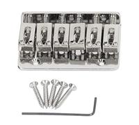 Baxnore Pont de selle fixe pour guitare à 6 cordes, chargeur supérieur rigide, remplacement du pont de selle pour guitare électrique, améliore l'intonation et le maintien pour l'en (Argent)