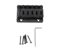 Baxnore Pont de selle fixe pour guitare à 6 cordes, chargeur supérieur rigide, remplacement du pont de selle pour guitare électrique, améliore l'intonation et le maintien pour l'en (Noire)