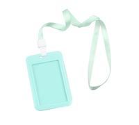 Baxnore Porte-badge premium, porte-carte d'identité, porte-carte de transport avec cordon, conception robuste en plastique ABS épais, couleurs vives, coins arrondis pour événements (Vert menthe)