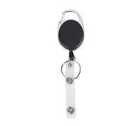 Baxnore Porte-clés en corde de nylon rétractable, clip de ceinture, porte-clés, porte-bobine d'identification, alliage de zinc durable, matériau ABS, 60 cm, extensible pour les inf