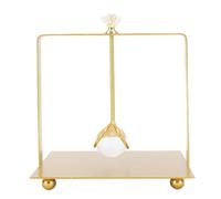 Baxnore Porte-serviettes en métal avec poignée de levage, distributeur de serviettes en papier carré moderne pour cuisine, restaurant, bureau, conception en verre de fer durable, s (Or)