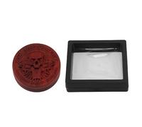 Baxnore Pousser Curseur Fidget Palissandre Fait à la Main Rotatif soulagement du Stress Gadget pour Adultes TDAH anxiété Focus Bureau Usage Domestique 1.8 Pouces (Crâne)